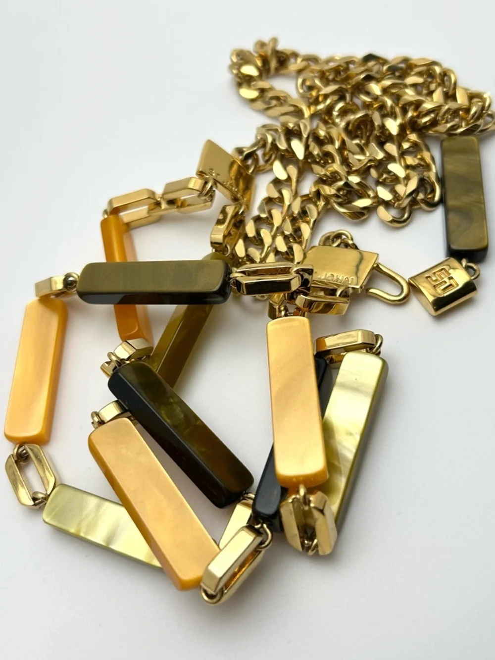 St. John Chain Link Draped Logo Belt 38”